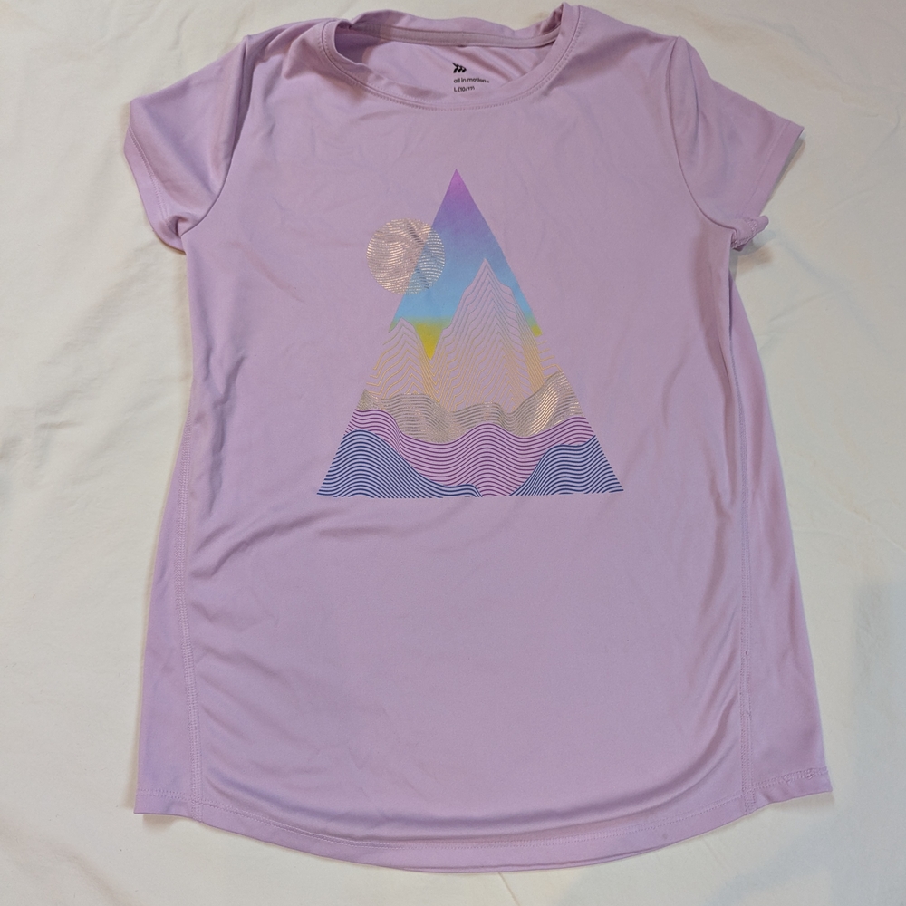 All in Motion Purple Graphic Short Sleeve Tee